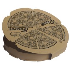   Kerek pizza doboz 32 cm Premium (erősebb, ellenállóbb papír)