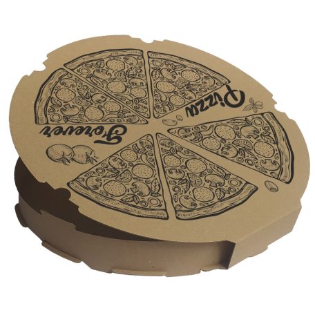 Kerek pizza doboz 32 cm Premium (erősebb, ellenállóbb papír)